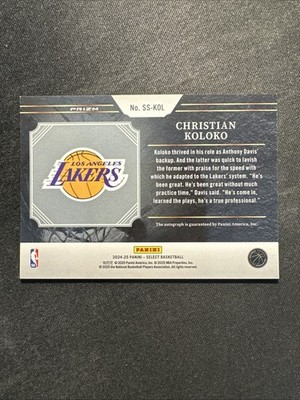【限定】BEAST Highlightサイン入りCD公認証明書付き サインボール 2024-25 Panini Select Christian Koloko Signature Selections Prizm