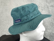 Vintage Columbia Hat Cap Fitted Kids Small Wide Brim Outdoors USA 90s Fish Sun