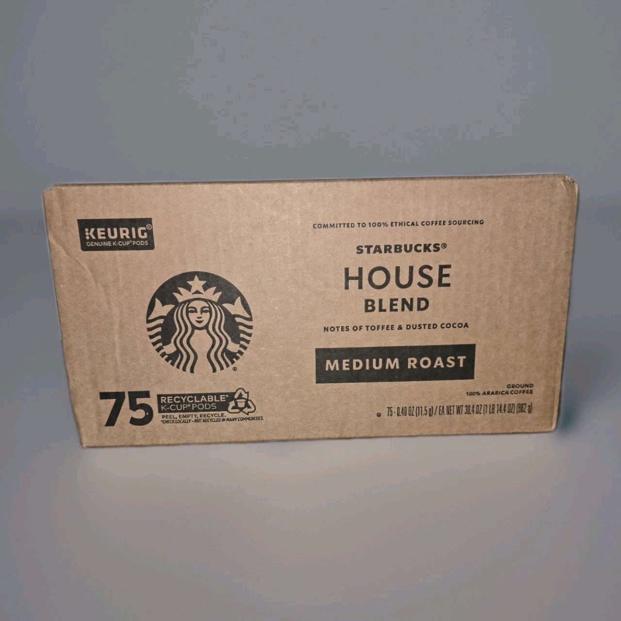 Starbucks K-Cup Coffee Pods, Medium Roast, House Blend 75 Co