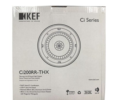 KEF CI200RR-THX 8'' Passive 2-Way In-Ceiling Speaker SP3836AA - White - Each