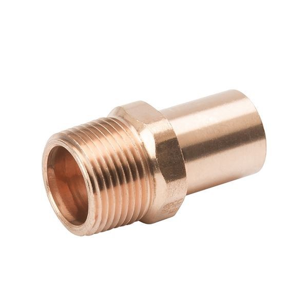1" FTG x 1" MPT, 1 Inch Copper Fitting (FTG) Street x Male Thread Adapter