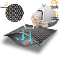 Katzenklo Matte Waben Design Wasserdicht 61X38 Cm Unterleger FüR Katzentoilette