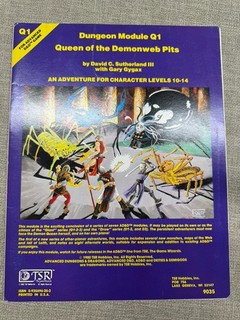 AD&D “Queen of the Demonweb Pits” 1st Edition Module Q1/COMPLETE TSR 9035