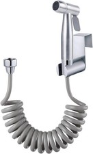 Handheld Bidet Sprayer Toilet with 59in ABS Flexible Telescopic Shower Silver