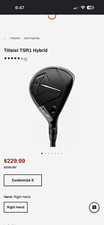 Titleist TSR1 Hybrid Utility Golf Club Head Right-Handed Black