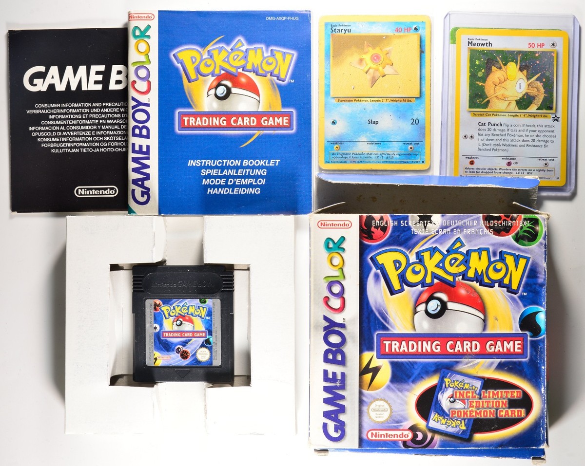 GAMEBOY GAME: Pokmon Trading Card Game (Game Boy Color, 2000, PAL) Rare  Meowth | eBay