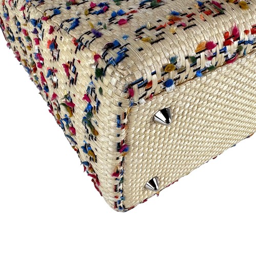 Auténtico Bolso de Hombro Christian Dior Dama Dior Beige/Multicolor/Azul Marino - z7035 - Imagen 8 de 14