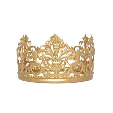 4" wide Gold Royal Metal Crown Cake Topper Birthday Party Events Centerpiece