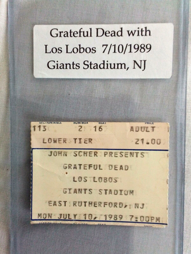 1989 THE GRATEFUL DEAD con biglietto LOS LOBOS ~ 10 luglio 1989 ~ Giants Stadium, NJ - Foto 3 di 4