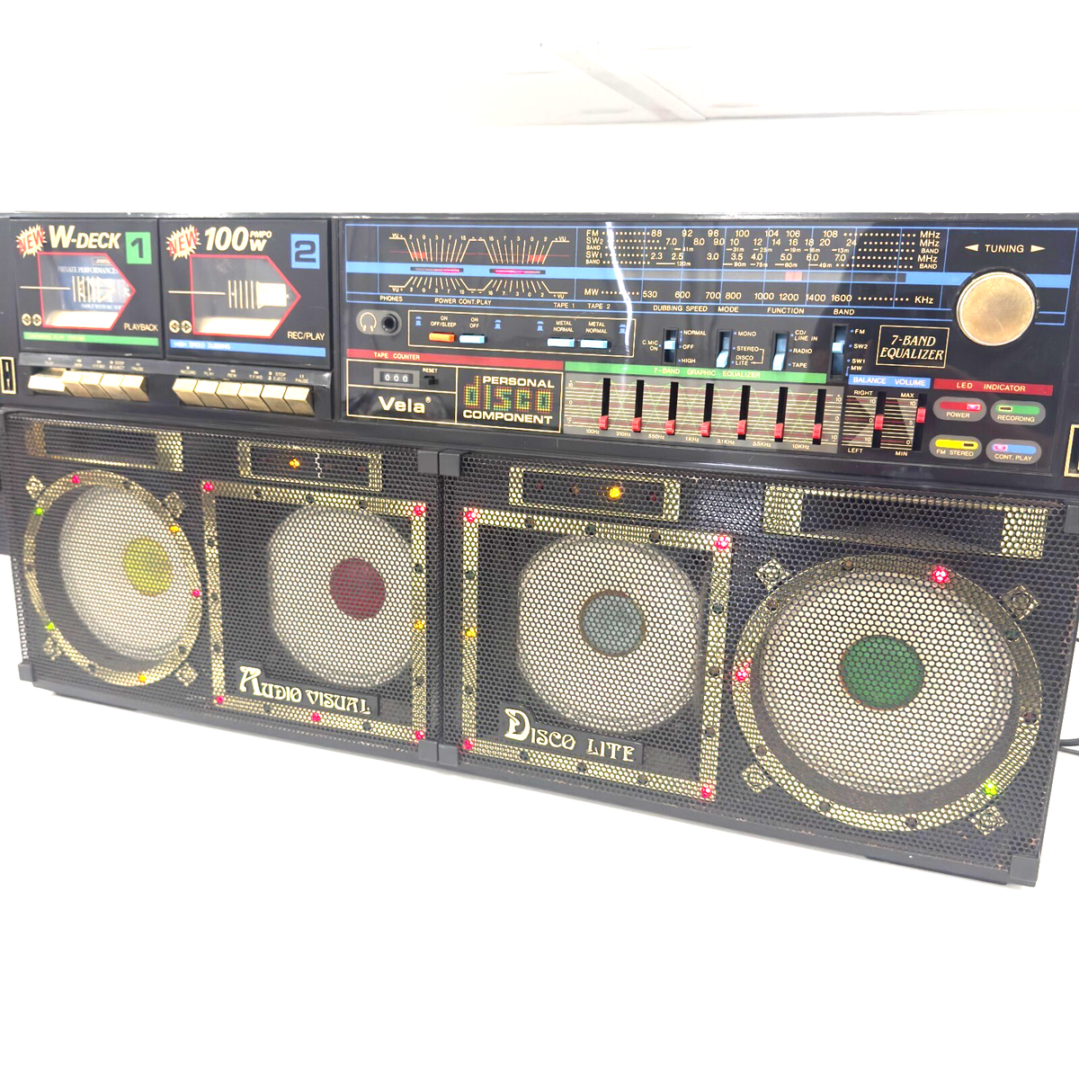 National オーディオラックRD-9870☆ Vela DiscoLite DK-990(R) Vintage radioRecorder Cassette Boombox | eBay