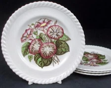 Johnson Brothers Old Flower Prints Group of 4 Bread and Butter Plates