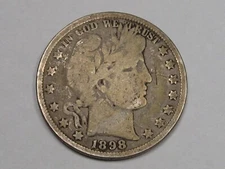 Better Date 1898-O Silver Barber Half Dollar.  #41