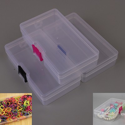 Clear Plastic Storage Box Jewelry Tool Craft Container Beads Organizer ContaBCR