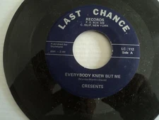Cresents - Everybody knew but me - US pressing 