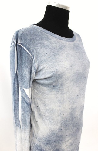 NEW Ann Demeulemeester Women's Blue And White Long Sleeve Shirt Size 42 - Picture 4 of 8