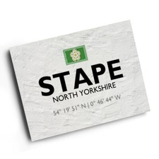 A3 PRINT - Stape, North Yorkshire - Lat/Long SE7993