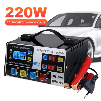 400A Battery High Power Fast Charger 12V/24V Full Automatic Car Battery Charger