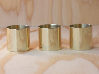 3 Walking Cane Brass Collars Polished Finish 7/8 X 1 Walking Cane Parts Ferrule