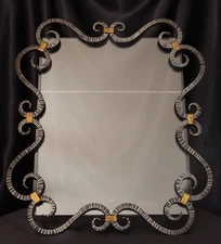 1940's French Iron Picture frame stand - Brandt style art deco