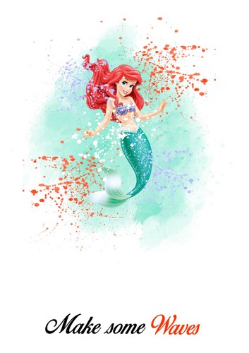 Disney Princess Quote Splash Colour Set Of 4 Prints Pictures Wall Art Poster - Picture 3 of 12