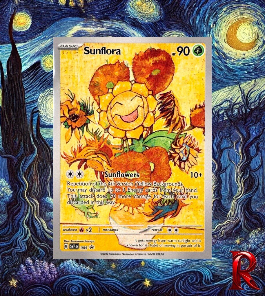 Pokémon Van Gogh Sunflora Flower Pot Star Promo ACG Art Trading