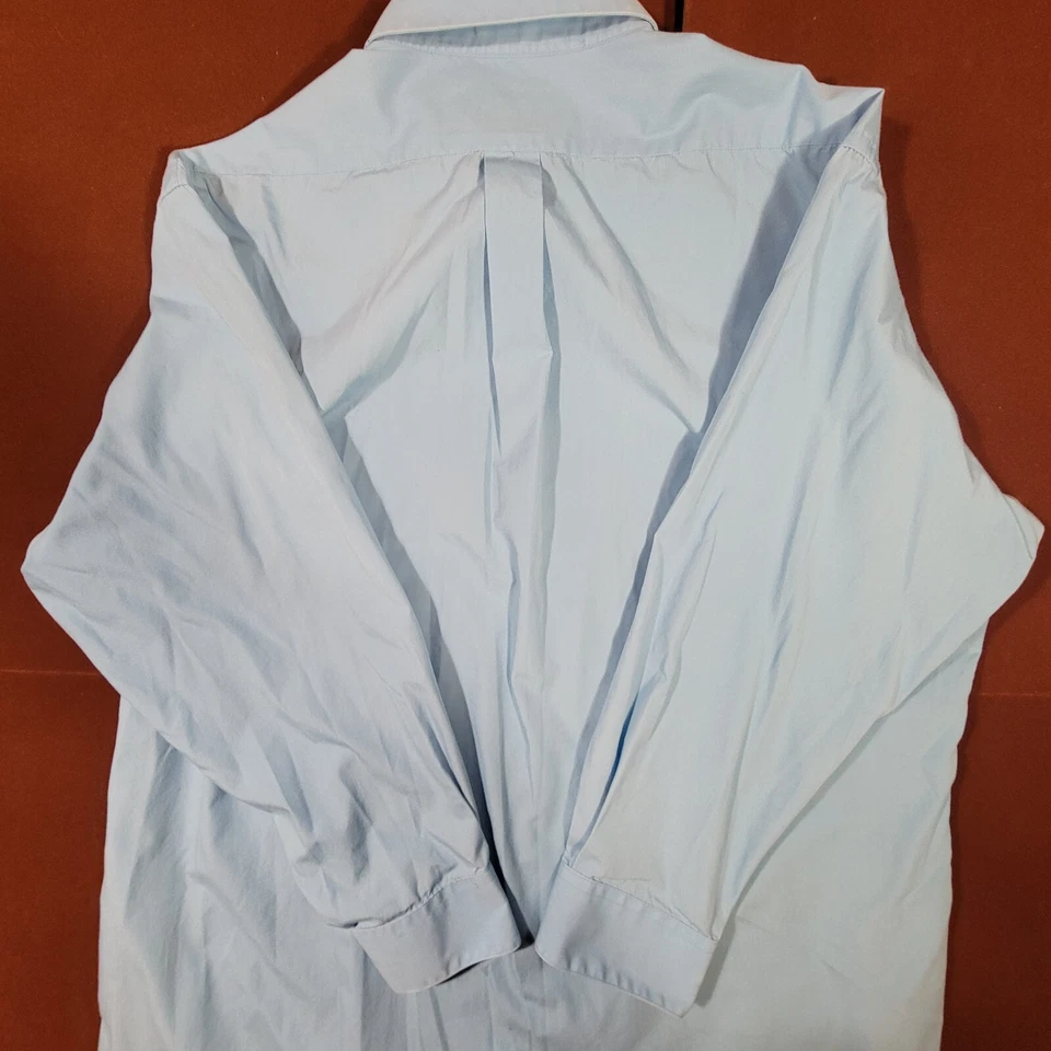 Covington Mens Button Down Dress Shirt 2XL Blue Long Sleeve 18-18.5 - Image 3 of 4
