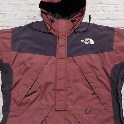 Vintage 90s North Face RTG Pullover Parka Jacket Size L Rare Maroon