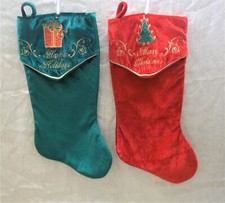 Merry Christmas  Happy Holidays Two Stockings New without Tags