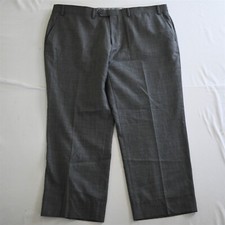 Chaps Ralph Lauren 42x26 Gray Stretch Wool Straight Suit Slacks Dress Mens Pants