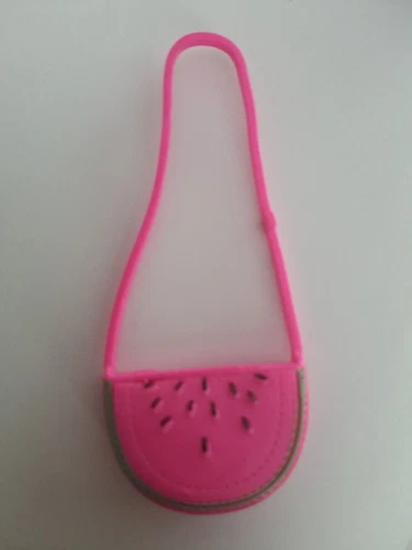 Vintage Barbie Pink Green Watermelon Purse Long Strap Mattel 1990's Mint Rare!