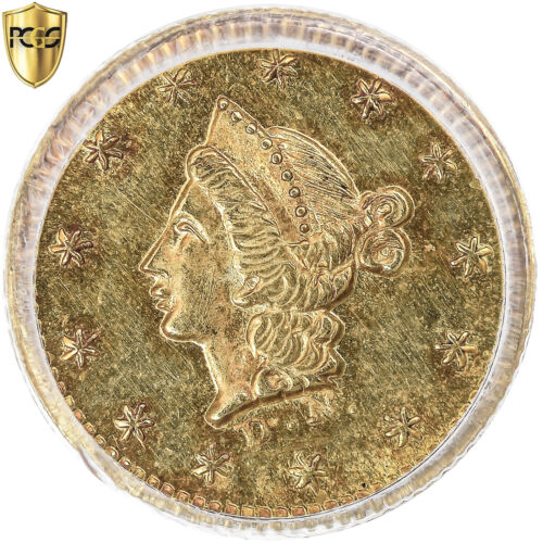 [#345292] Moneta, USA, Coronet Head, Half Dollar, 1853, California Gold, PCGS, M - Zdjęcie 1 z 2