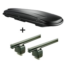 Dachbox VDPJUXT500 400Ltr+AURILIS PRO Dachträger für für Renault Trafic ab 16