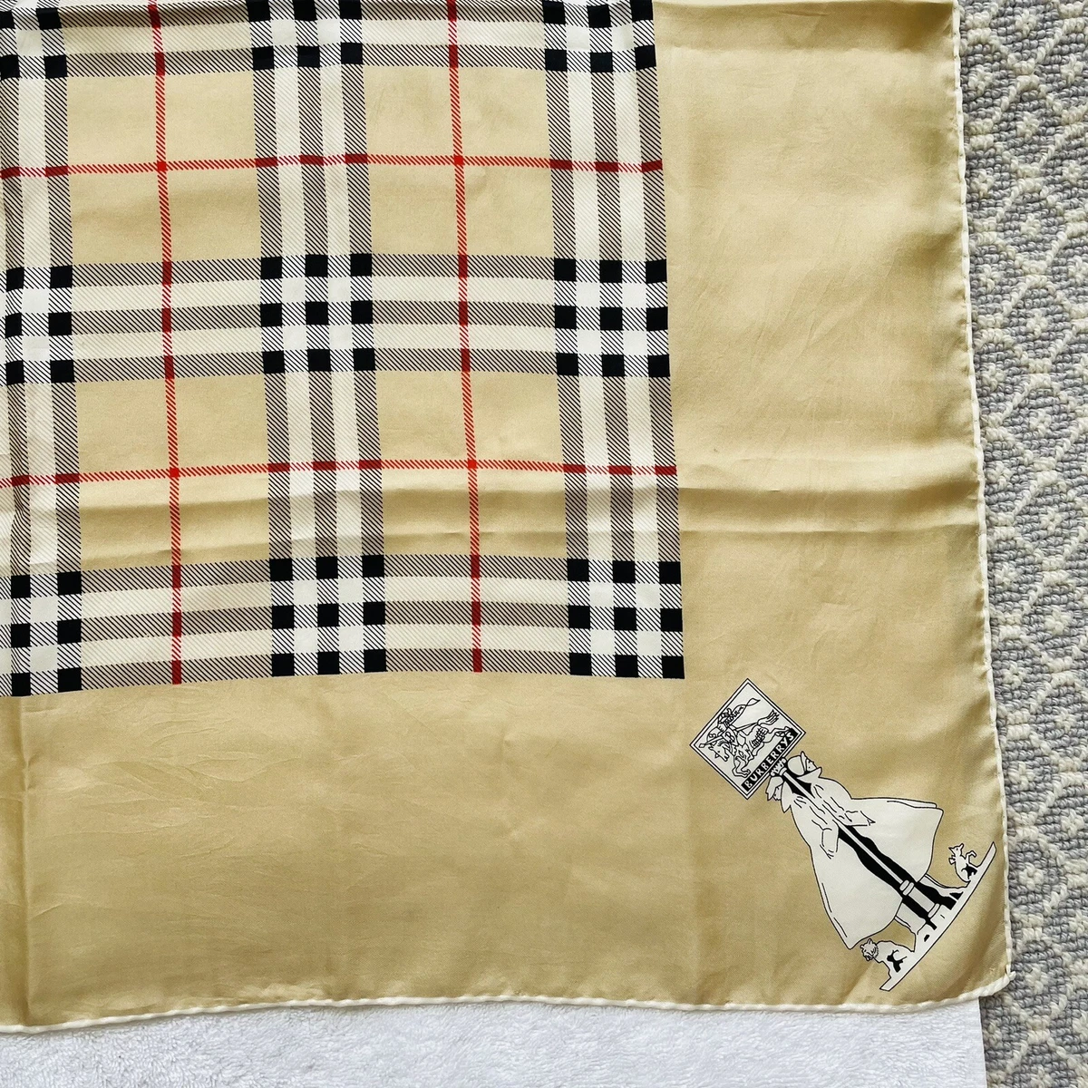 Vintage burberry silk best sale scarf