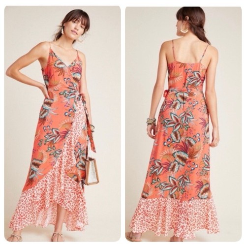 Farm Rio for Anthropologie Musette Maxi Dress Sleeveless Pink Combo ...