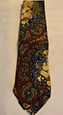 Bill Blass All Silk Classic Multicolor Floral Tie Made in USA