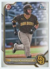 2022 Bowman Prospects #BP-28 Brandon Valenzuela NM-MT Padres 1st Bowman ID:41979