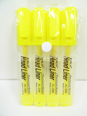 Highlighters Yellow Highlighting Markers Fluorescent Chisel Tip Pen Marker Pens