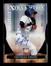 2011 Donruss Elite Extra #10 Cristhian Adames Aspirations AUTO Die Cut #/100