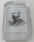 General George Meade Vintage Glass Paperweight