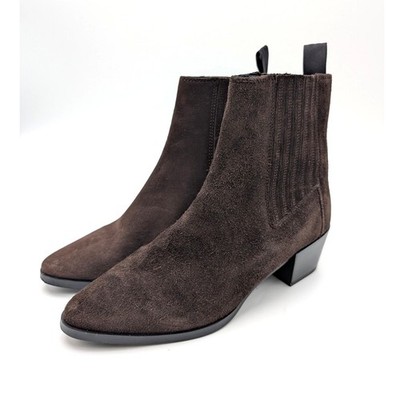 Rag & Bone Rylee Block Heel Ankle Bootie Pointed Toe Women's Mocha Size US7 EU37