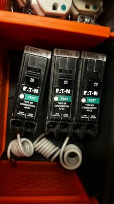 Eaton BR Series Combination AFCI Circuit Breaker 15A/20A Single Pole Plug-In
