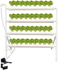 Hydroponic Plant Growing System – 36-Site PVC Indoor Garden Tower with AU/US P
