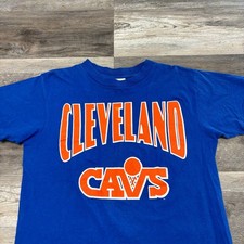 Vintage 90s Nutmeg Mills NBA Cleveland Cavaliers Blue Mens L USA Made T-Shirt