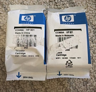 HP 901 Combo Black & Tri-Color Ink Cartridges OEM Sealed FREE SHIPPING