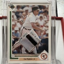 2022 Jersey Fusion 1991 CAL RIPKEN Jr GU Game Used Swatch Pant 64/88 Card #347