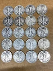 (20) Liberty Walking Half Dollar--Various Dates and mints Circulated-Uncertified
