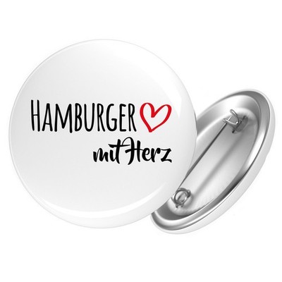 Button Hamburger mit Herz Geschenkidee Hamburger Geschenk Präsent Mitbringsel So