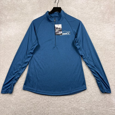 #ad #ad Lowes Shirt Womens Size Medium Blue Long Sleeve 1 4 Zip Landway Pullover $21.90