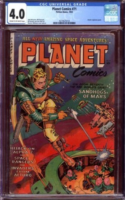PLANET COMICS #71 CGC 4.0 CR/OW PAGES // ATOMIC EXPLOSION FICTION HOUSE 1953