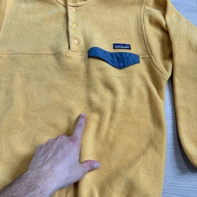 Vintage 1997 Patagonia Synchilla Snap-T Fleece Mens SZ XS Yellow